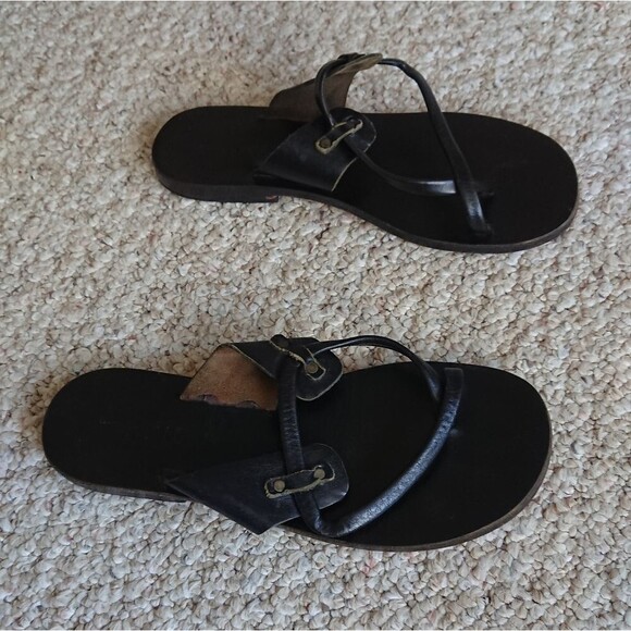 Akis Lydia Black all leather Sandal Size 8 - Picture 5 of 11